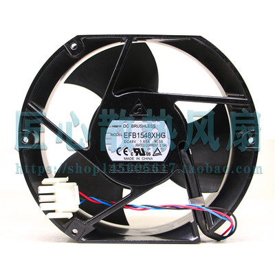 台达DELTA 48V 1.65A 17251 17CM铝框轴流散热风扇EFB1548XHG