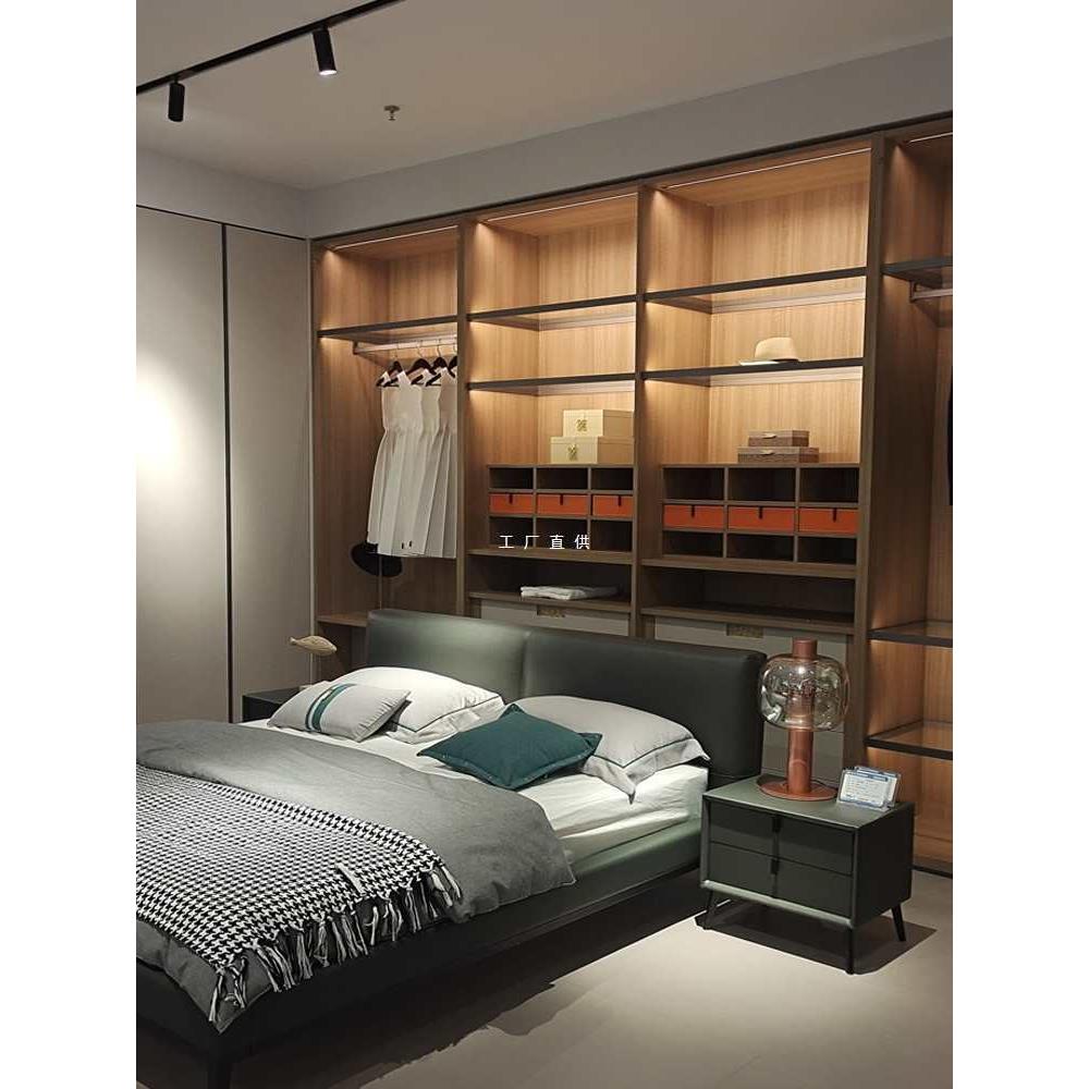 定 制抽屉式皮质宽箱子衣柜衣服皮储物箱黑色皮革扁平盒子大尺寸