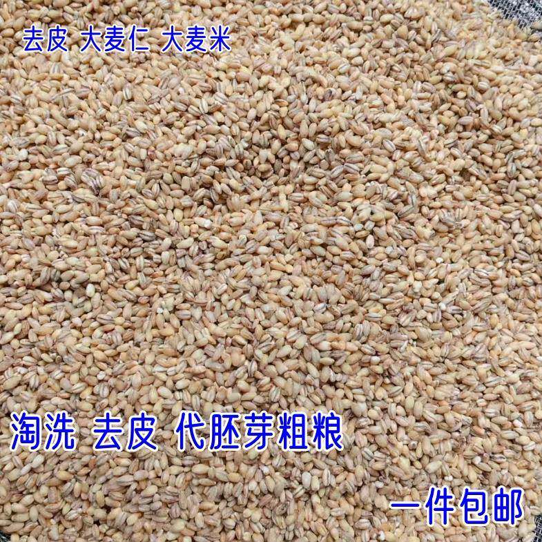 大麦仁优选农家自种带皮大麦小火炒熟去皮生大麦仁熟带皮大麦五谷