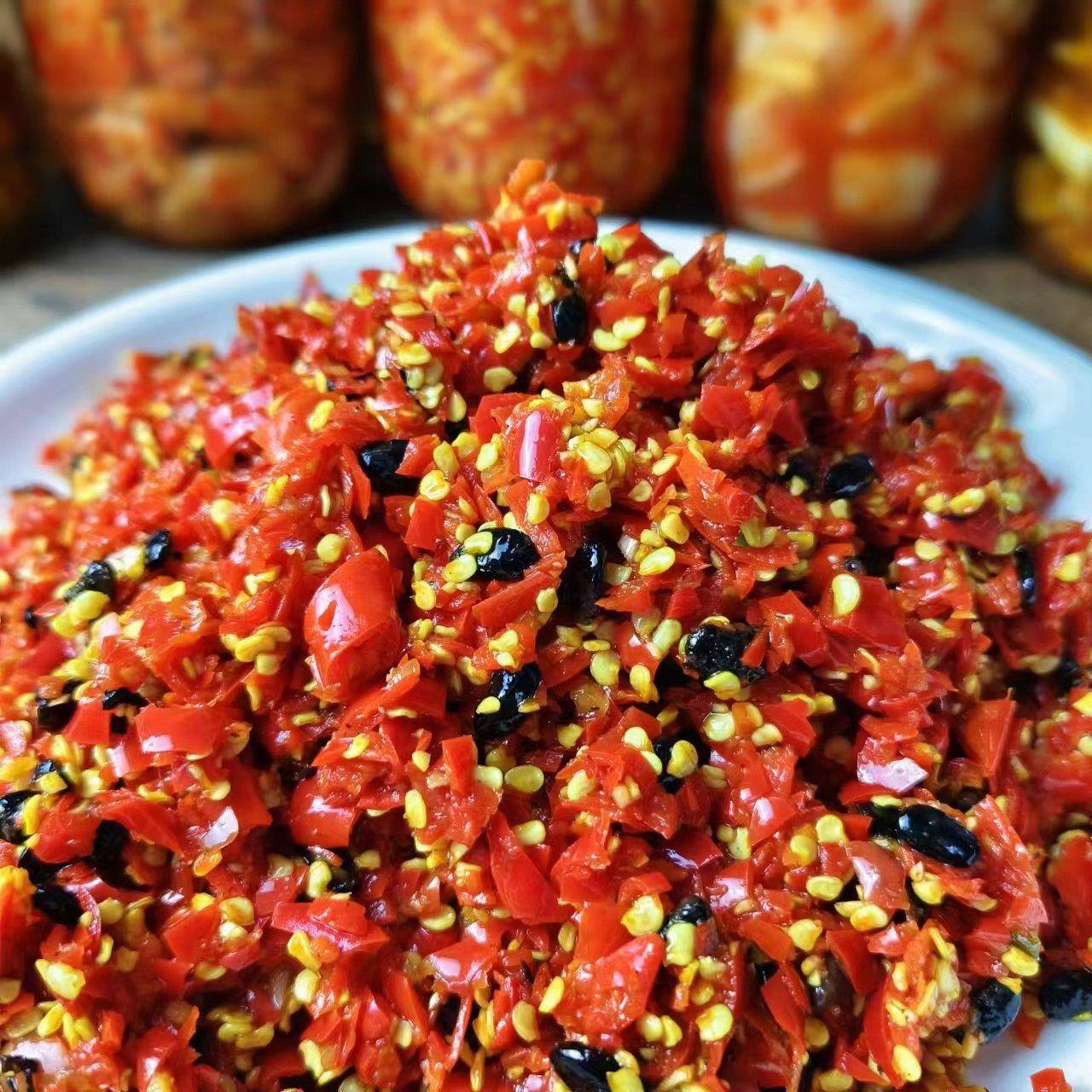 桂林特产剁椒辣椒酱手工拌面 面拌饭广西特产三宝下饭菜风味酱香