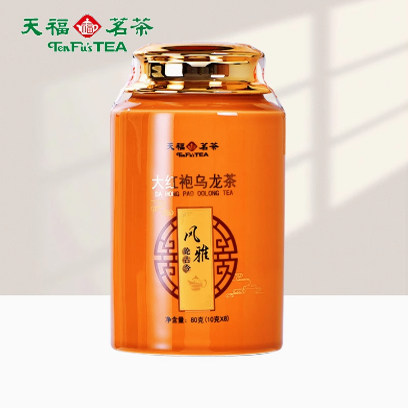天福茗茶风雅论古今 武夷山大红袍茶叶礼盒装岩茶罐装茶叶礼盒80g