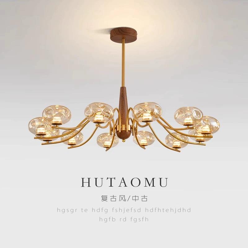 客厅吊灯法式中古风复古大厅主灯2024新款创意高档卧室吧台餐厅灯