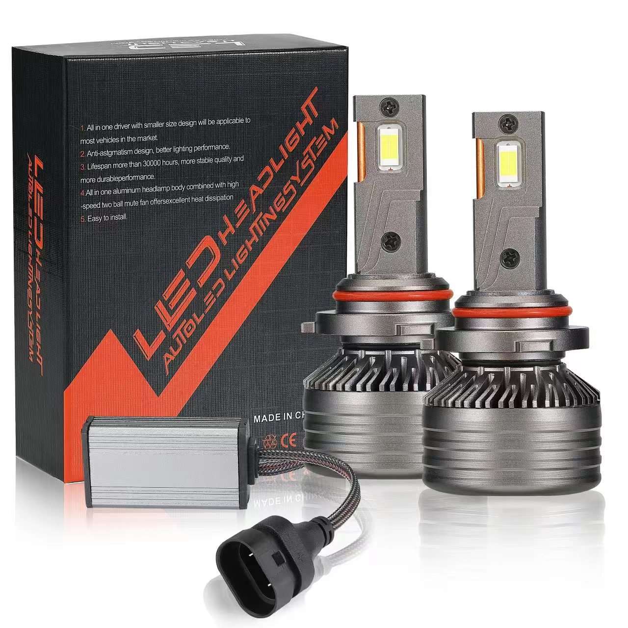 VX40双铜管大功率超亮聚光汽车led大灯 h4h1h7led大灯h11  9005