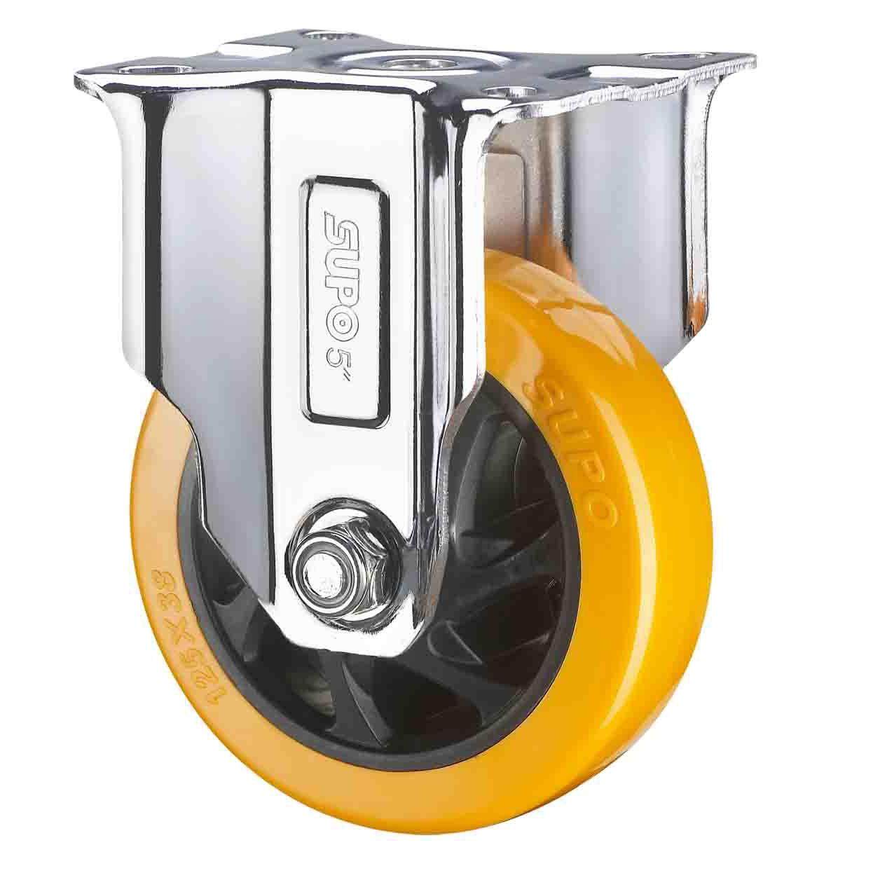 SUPO向荣动力6寸中重型工业橙色PU聚氨酯定向脚轮C05S-04-150-222