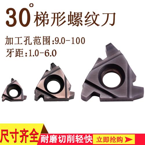 螺纹刀片 数控t型螺纹刀头内30梯形螺纹车刀片内孔牙刀片不锈钢