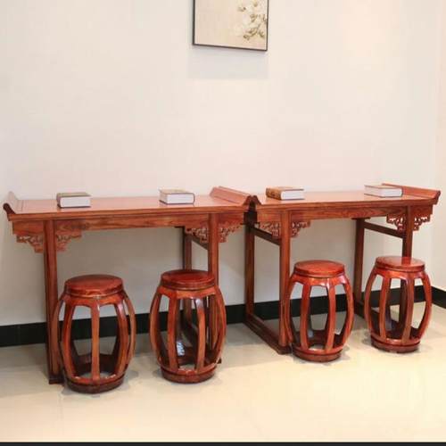 实木国学桌毛笔字5995双人私培桌子式茶训艺仿古幼儿园中蒲团书塾