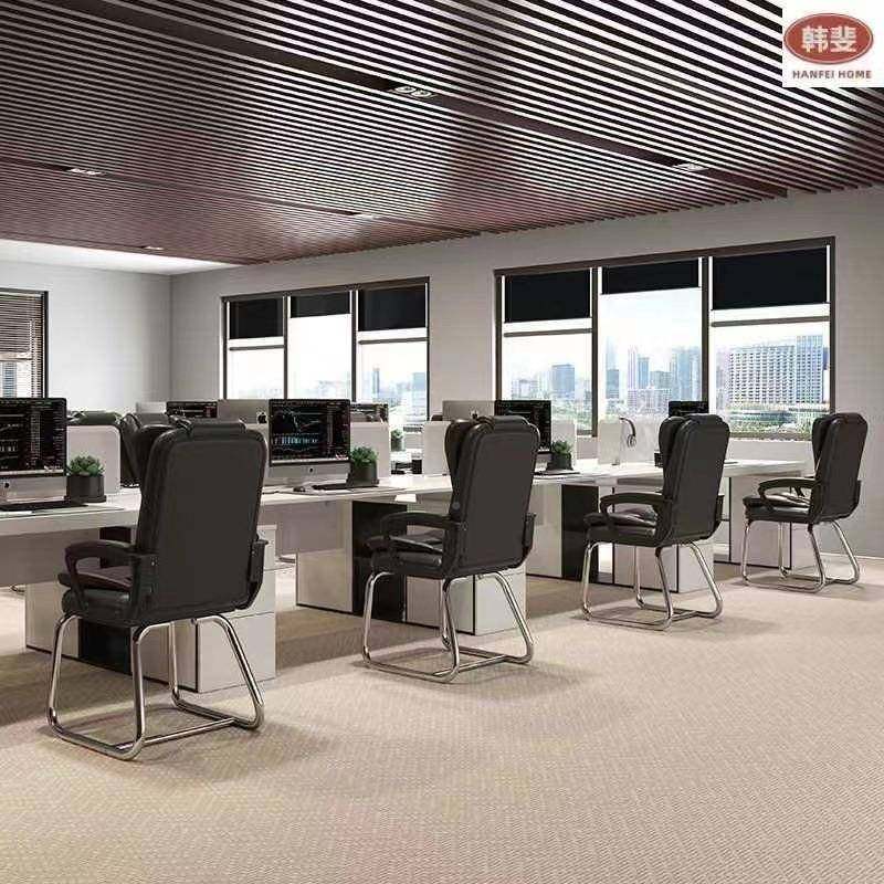 电脑椅办形约公椅家用椅子员MNJ会议椅培训椅高背弓麻职将椅子简