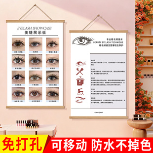 美容院装饰美甲美睫展示板挂画款式注意事项宣传海报睫毛展示挂图