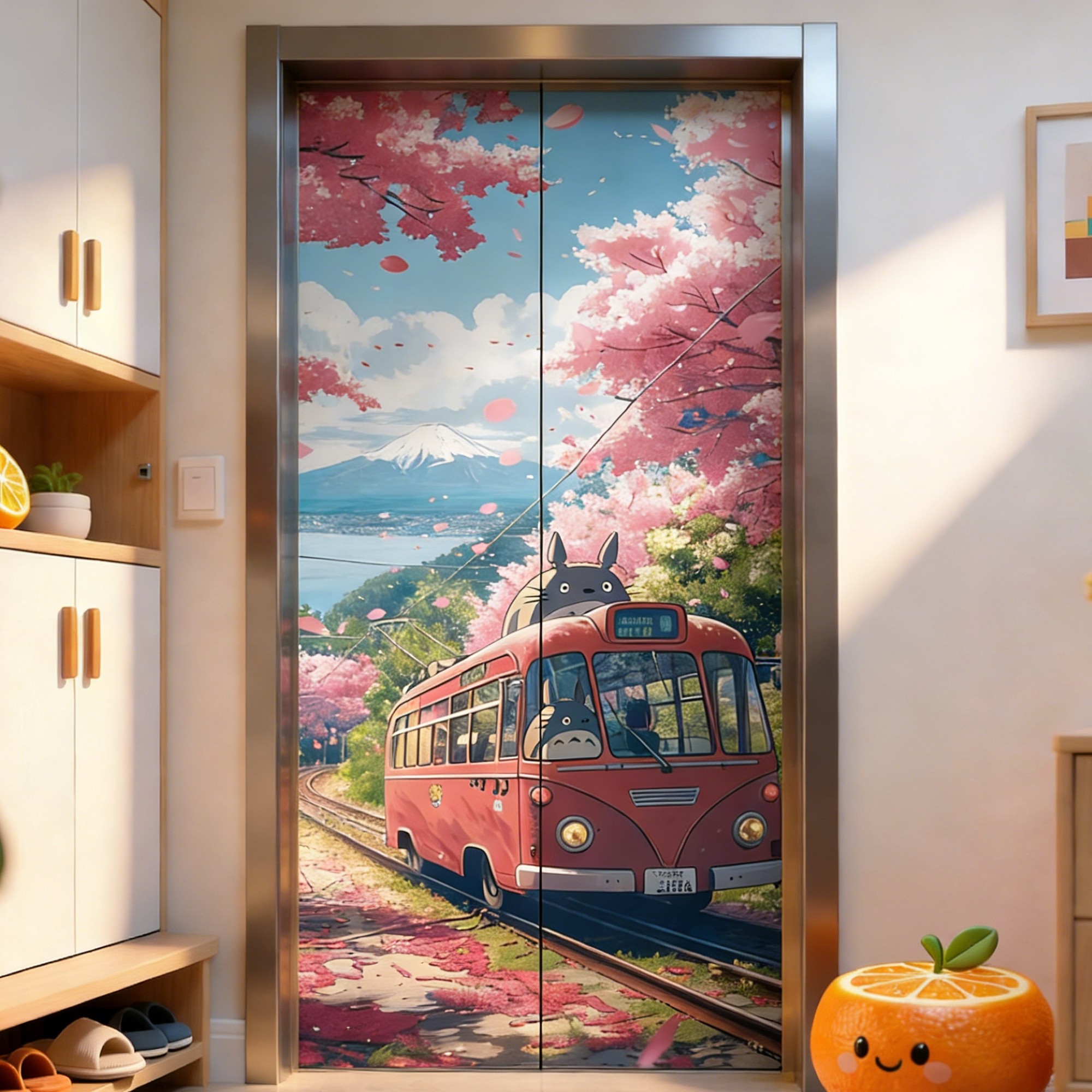 定制电梯门贴纸宫崎骏轻奢高级感一梯一户门口贴纸美化贴创意门贴,家居饰品,软装墙贴,淘宝优惠券,粉丝福利购,淘宝优惠卷