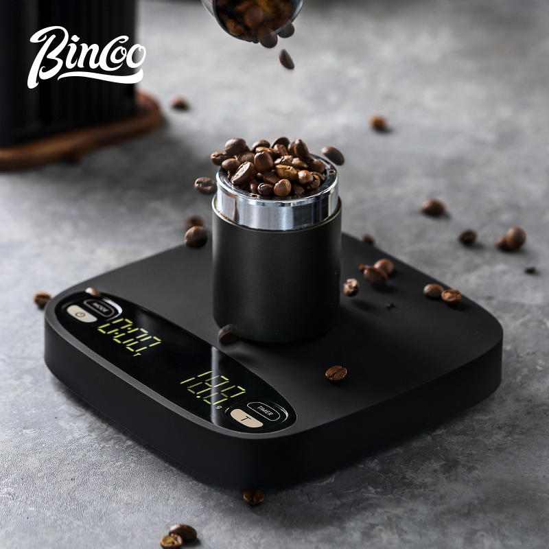 Bincoo咖啡电子秤意式专用咖啡豆称重智能自动计时便携秤咖啡器具