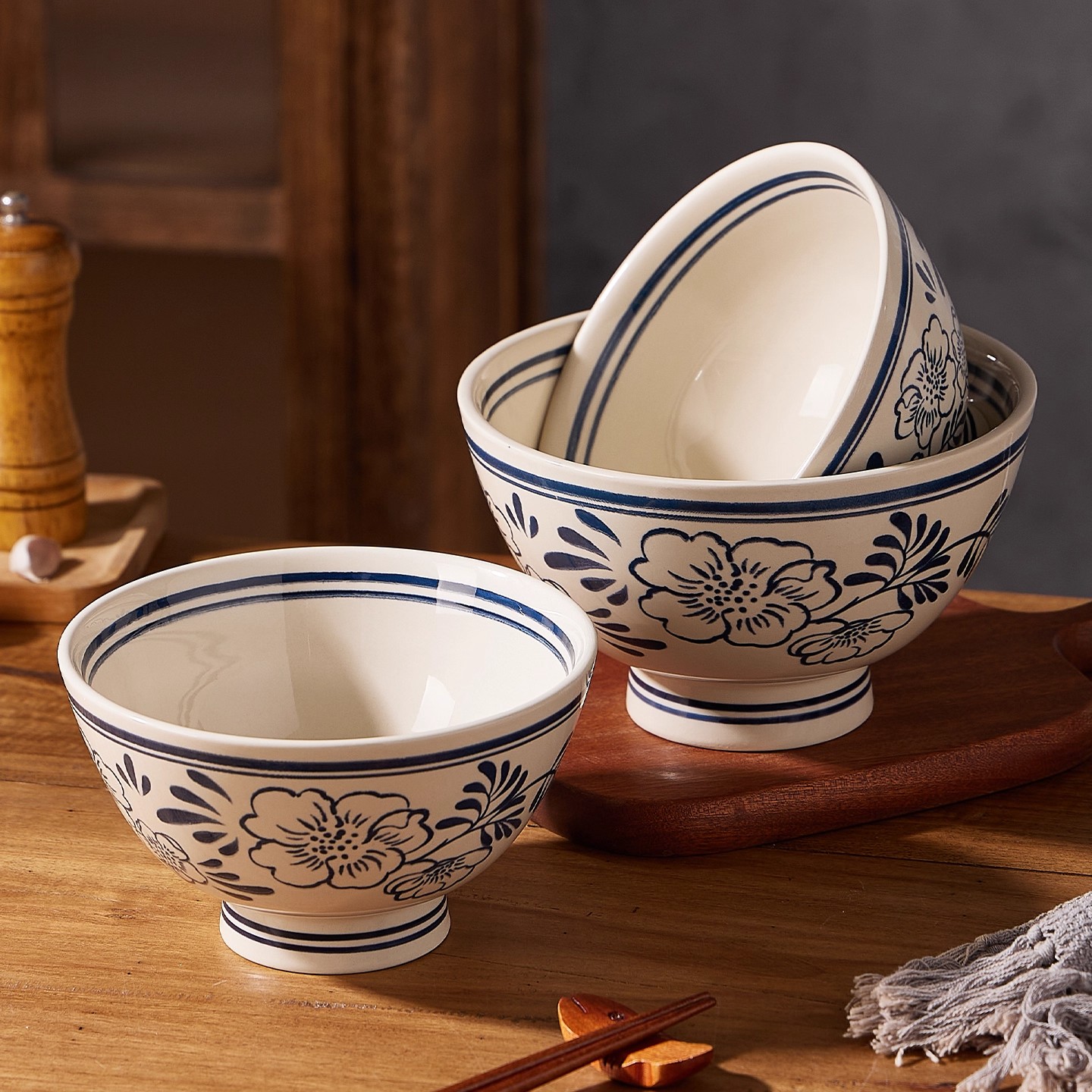 新款大号陶瓷复古创意大面碗