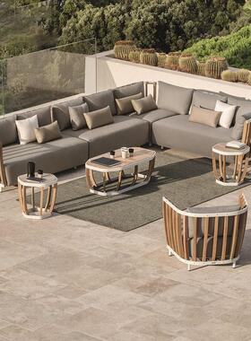 60637定制跨境户外沙发沙民宿户外庭柚木家具花园别墅阳台院柚木