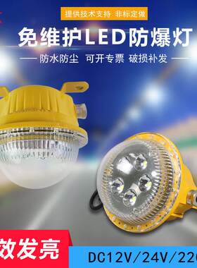 固态免护L维ED防爆灯DC24V吸顶式5W10W15瓦2灯2VLED0隧道照明泛光
