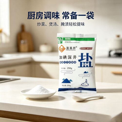 绿色食品加碘深井盐三千米深层矿盐家用调味细盐
