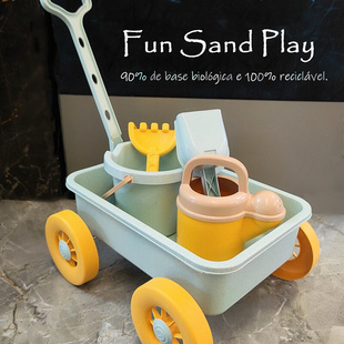2023海滩儿童沙滩玩具手拉车套装 海边挖沙铲子工具玩沙戏水男女孩