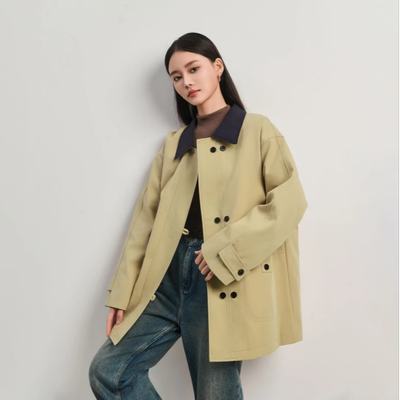 【小糯米专享】高品质POLO领英伦风长短款新国标羽绒风衣D8802