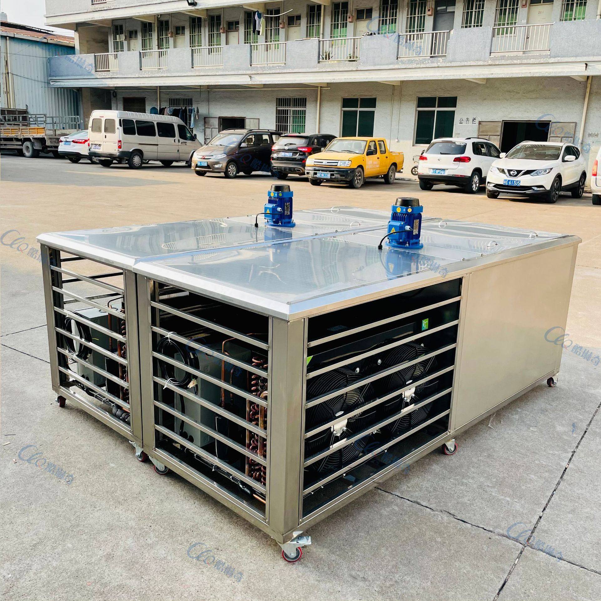 e冰砖机1吨工业型之冰块机冷链运输冰砖制作设备小冰袋制作机器