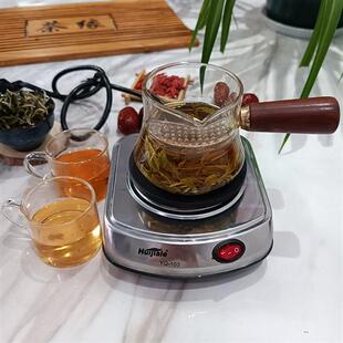 玻璃茶壶具电炉子甘肃罐罐茶煮茶器罐熬茶罐杯家用 木柄煮茶器套装
