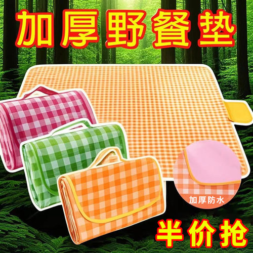野餐垫防潮垫加厚户外野炊野营沙滩帐篷地垫春游坐垫防水草坪垫子
