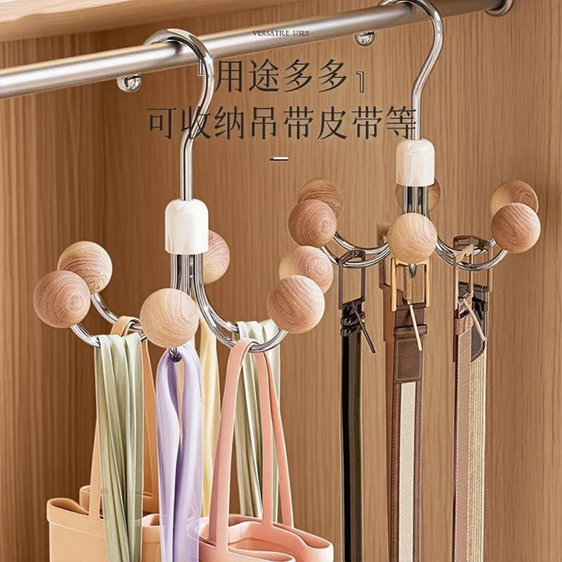360°衣柜六爪旋转挂钩家用