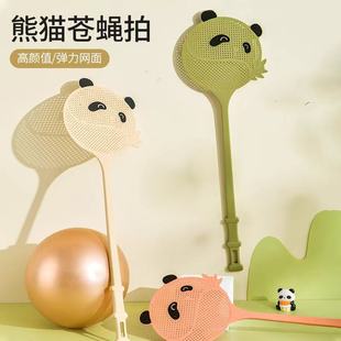 苍蝇拍家用加长不易拍烂熟胶蝇拍神器蝇子打蚊子拍子塑料长柄 新款