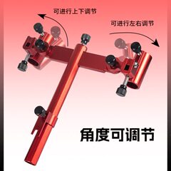 加粗欧式防风钓箱一拖二固定器配件铝合金钓椅双炮台支架钓哈哈