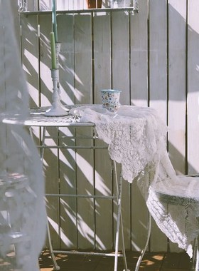 森得源铁b艺折叠桌子花园庭院创意桌子下午茶餐桌花园杂货可折叠