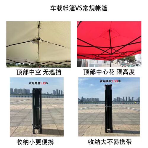 帐篷车载摆摊户外露营遮雨防晒棚子折叠便携四脚伞防风遮阳篷