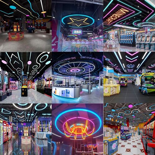 电玩城造型模块灯游戏厅游乐场儿童乐园运动馆电竞馆娃娃机室吊灯
