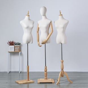 模特道具女半身服装店展示架实木韩版假人橱窗女装全身人体模特架