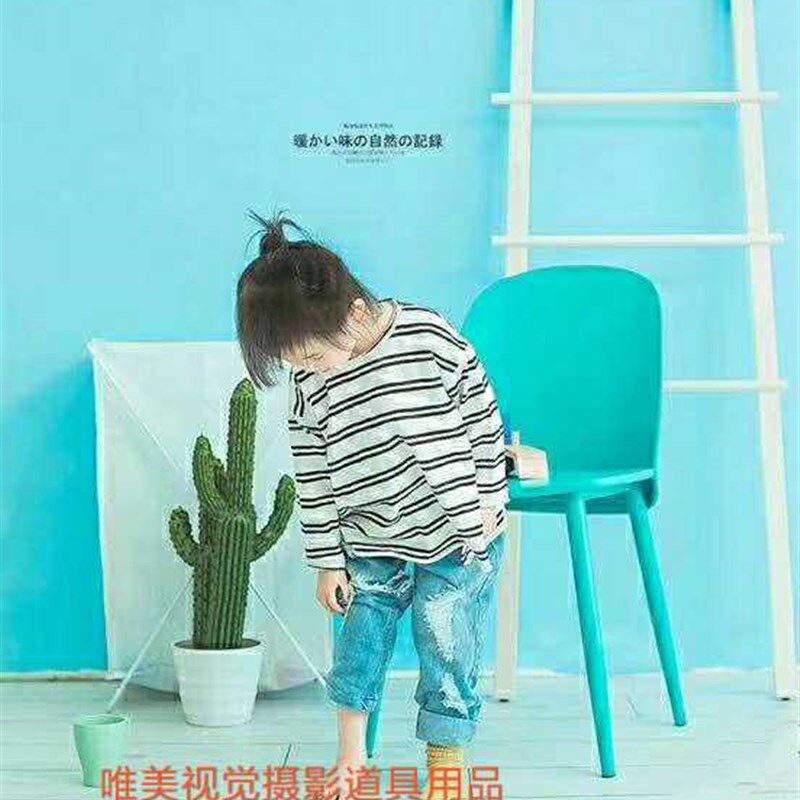 新款儿童实景摄影棚婚纱实景影楼装修韩式无闪棚店面设计w-4732