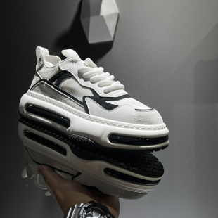 轻奢风板鞋 夏季 运动休闲老爹鞋 正好厚底透气系带圆头韩版 网布男鞋