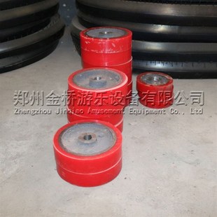 碰碰车配件大全耐磨轮碰碰车前轮后轮子聚氨酯橡胶V电机导电胶轮