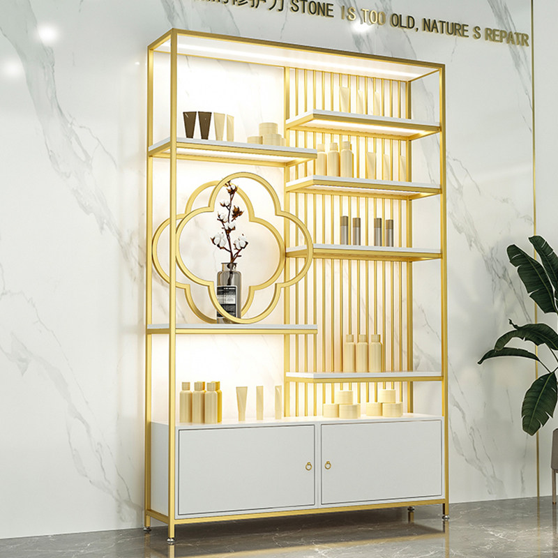 轻奢化妆品展示柜带灯美容院护肤产品展示架简约美甲店陈列货架柜,商业/办公家具,展示柜/陈列柜/展示架/货柜,淘宝优惠券,粉丝福利购,淘宝优惠卷