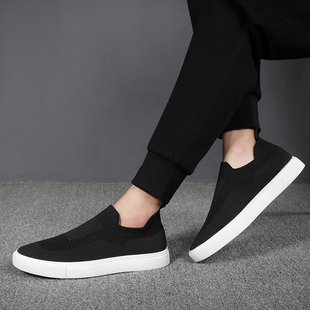 2024新款 男网鞋 一脚蹬男鞋 懒人休闲韩版 男 夏季 套脚板鞋 透气袜子鞋