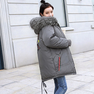 反季202c3冬新款韩版宽松bf面包棉服羽绒棉衣女中长版加厚棉袄外