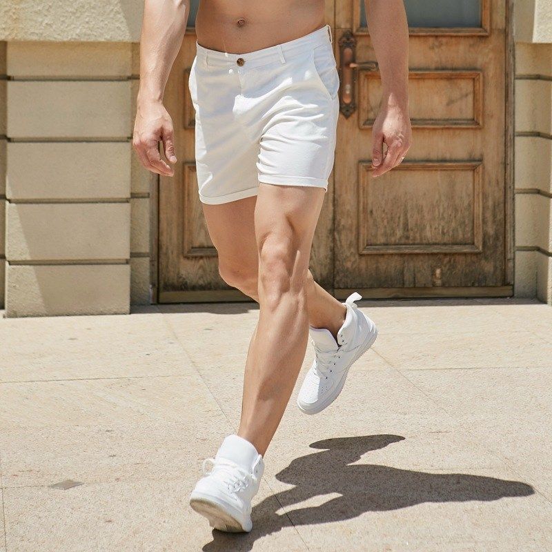 青年纯棉休闲西裤男三分裤 夏季修身短裤男韩版潮流男生腰带3分裤,男装,休闲裤,淘宝优惠券,粉丝福利购,淘宝优惠卷