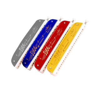 蜜蜂牌24孔铝外壳多色半音阶口琴24 Holes Harmonica Bee