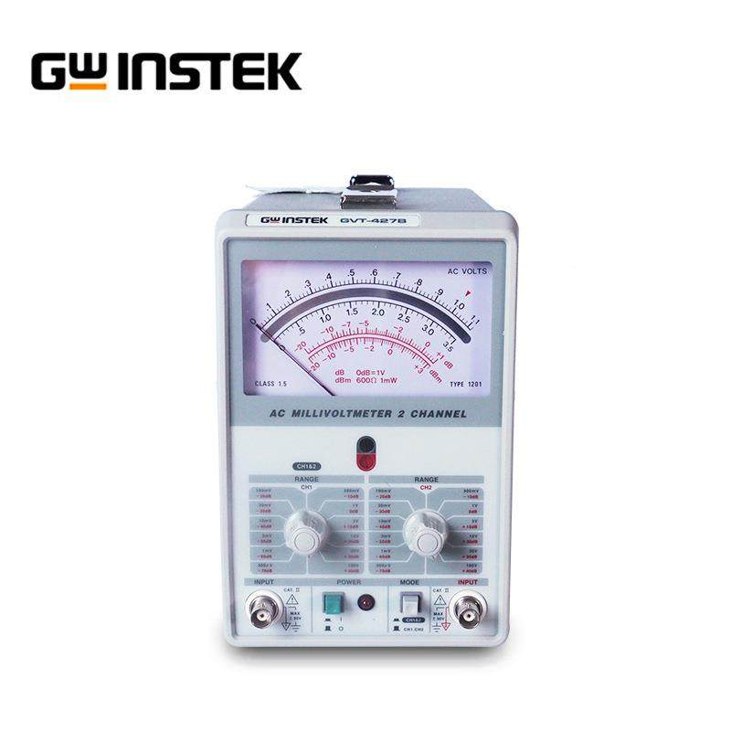 固纬 指针式交流毫伏表GVT-417B/GVT-427B 电压表仪 频率1MHZ