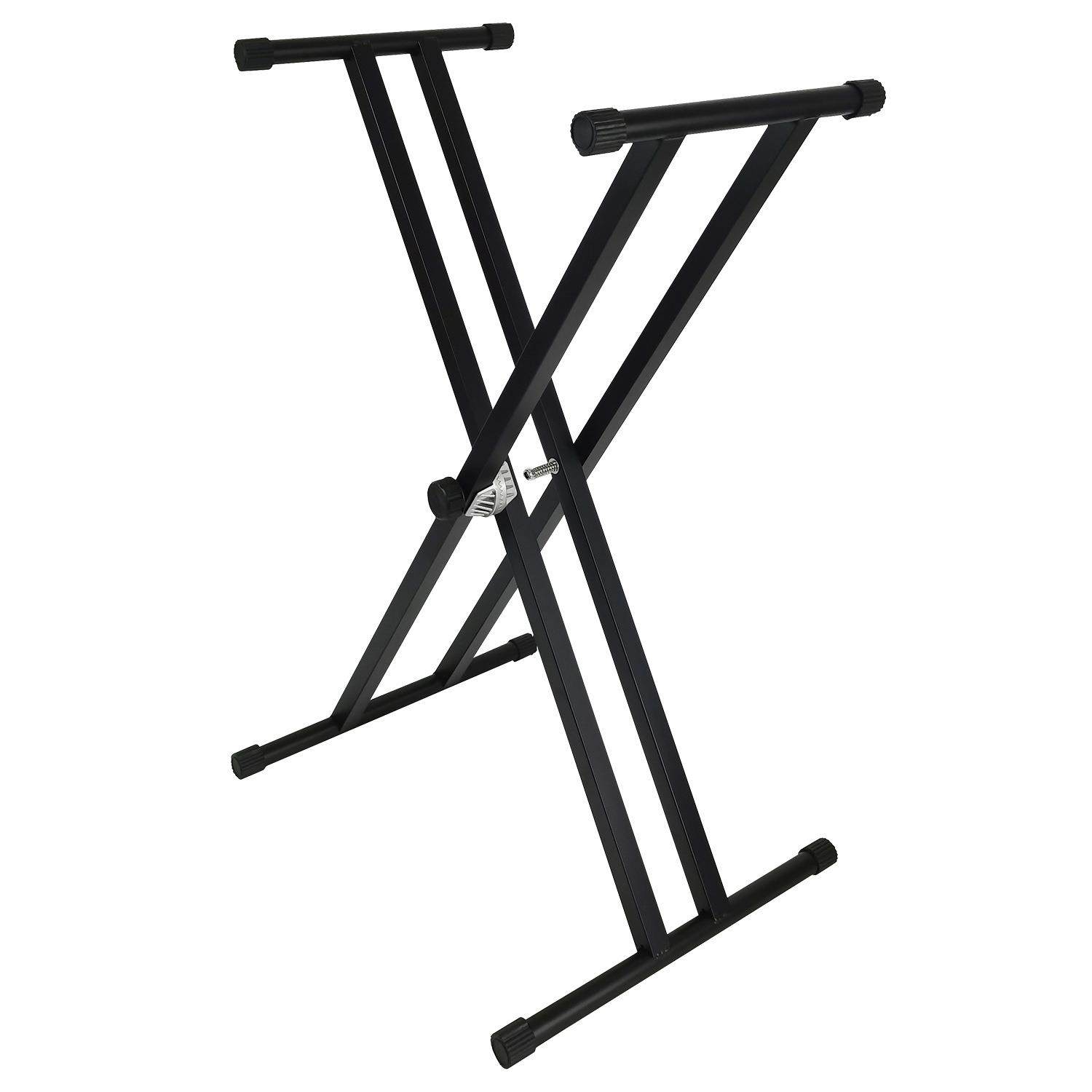 双管电子琴架电钢琴加厚X型可调节调节金属通用61键折叠键盘支架