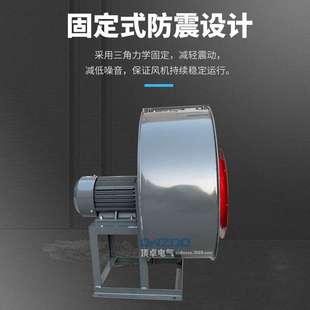 离心风机3KW工业排烟排尘管道换气通风机380V 4.5A多翼式