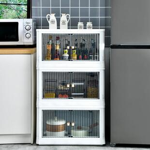 房间双开门柜子储物柜儿童衣物收纳柜免安装多层加厚塑料收纳箱