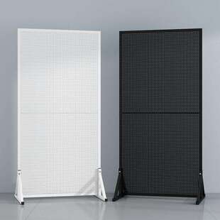 落地洞洞板带轮子饰品袜子展览挂货架五金工具置物架收纳配件金属