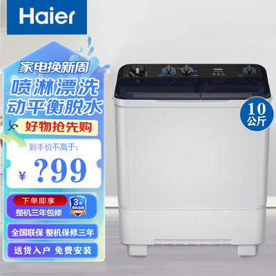 10公斤双缸洗衣机家用新款