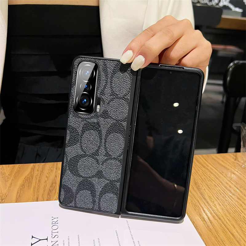 适用荣耀Magic VS2手机壳magicvs折叠屏幕框保护套皮质奢华Majicv2皮质潮牌欧美蔻驰商务复古轻奢小众高级感