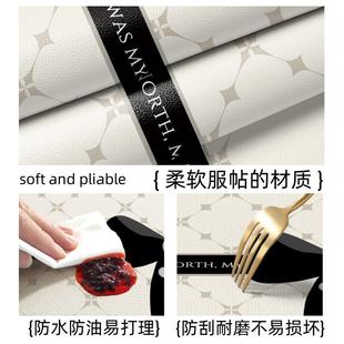 浪漫床头柜垫子皮革桌布轻奢高级感卧室防尘盖布家用斗柜桌垫 法式