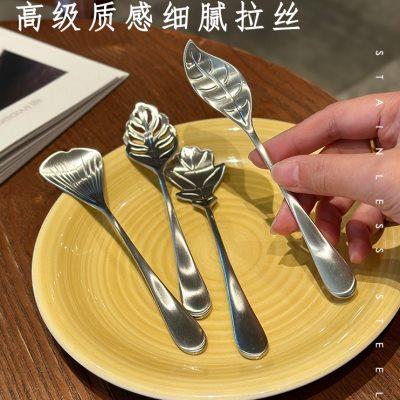出英国SW高级感！1810不锈钢咖啡蜂蜜搅拌茶勺早餐酸奶甜品小勺子