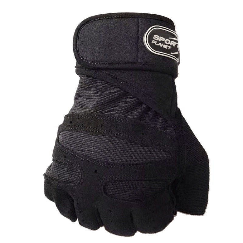 健身手套男女器械哑铃护腕训练单杠骑行透气防滑耐磨半指运动手套