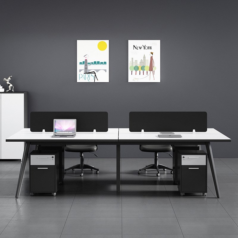 职员办公桌椅组合办公室4人位办公桌简约现代办公家具员工位