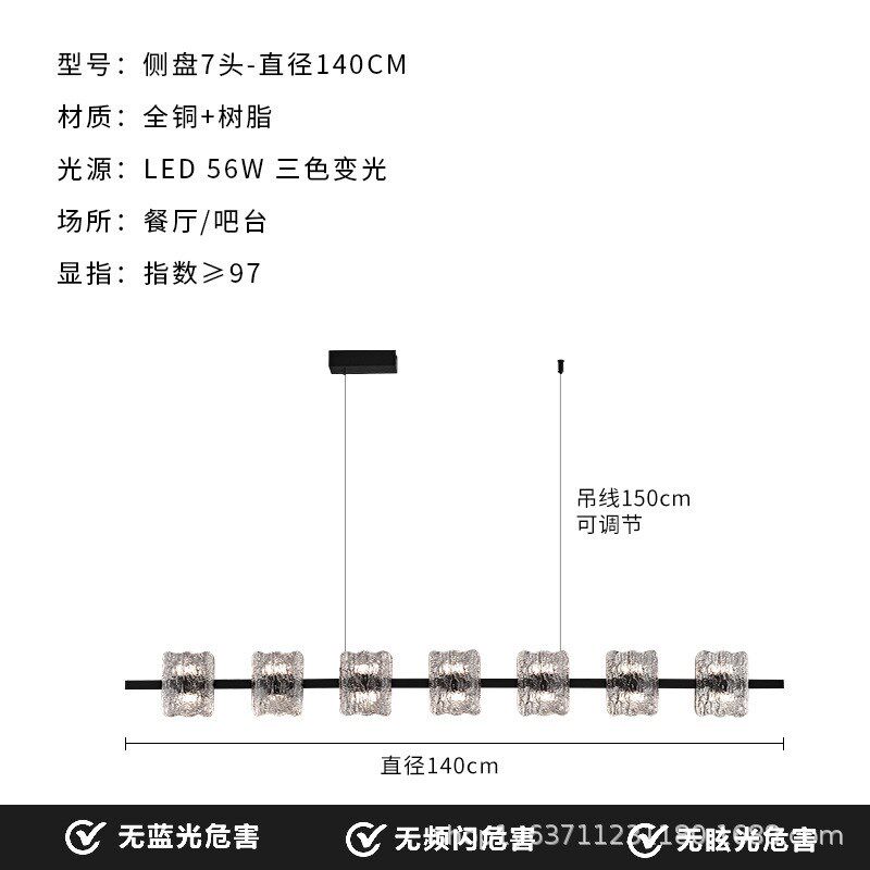意式极简客厅吊灯现代简约全铜树脂大厅灯设计师新款创意客厅主灯